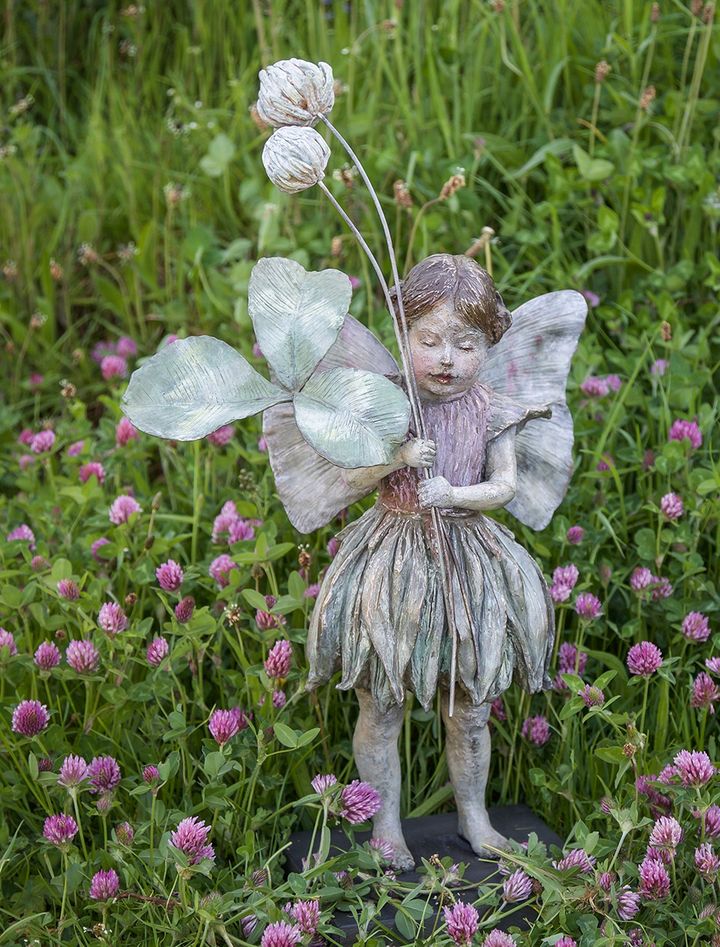 The Clover Fairy - Bronze Garden Sculpture