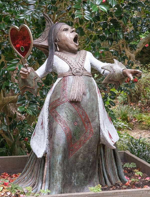 The Queen of Hearts bronze sculpture