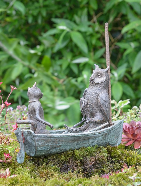 The Owl and The Pussy-Cat - Miniature Bronze Sculpture