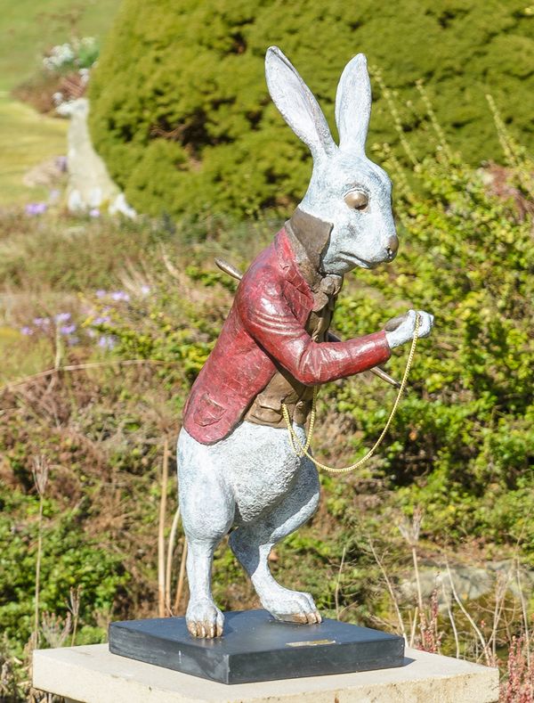 The White Rabbit - Bronze Garden Sculpture
