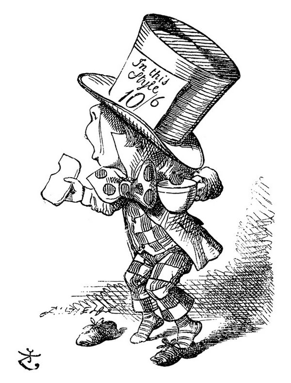 The Mad Hatter - the original illustration by Sir John Tenniel