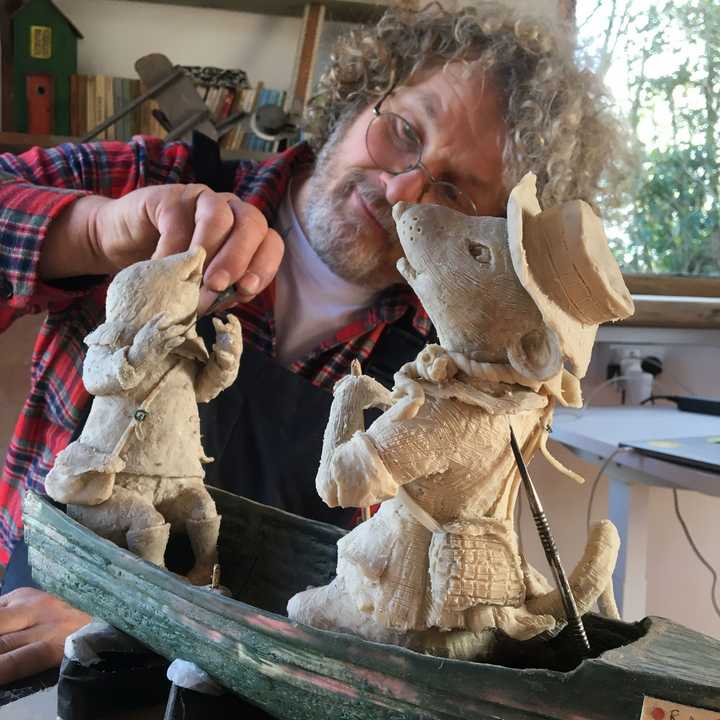 ratty and mole in a boat