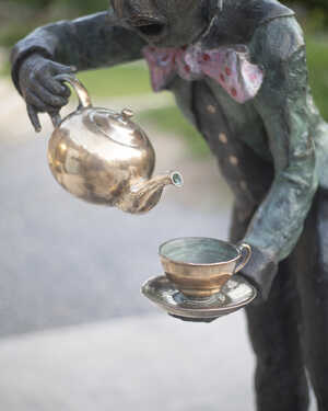 After Mad Hatter Water Feature, with bronze shimmering