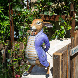 Mr Benjamin Bunny literary sculpture displayed at RHS Chelsea Flower Show 2026