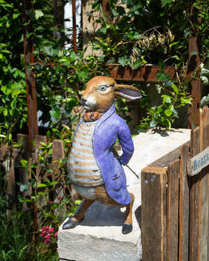 Mr Benjamin Bunny literary sculpture displayed at RHS Chelsea Flower Show 2026