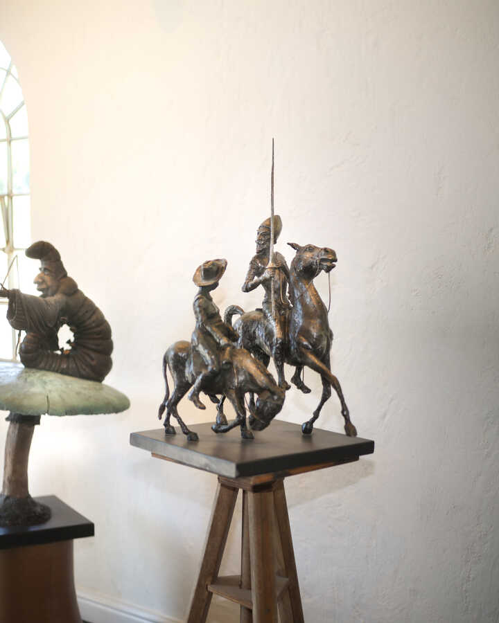 Don Qixote bronze sculpture at the Robert James Workshop Gallery