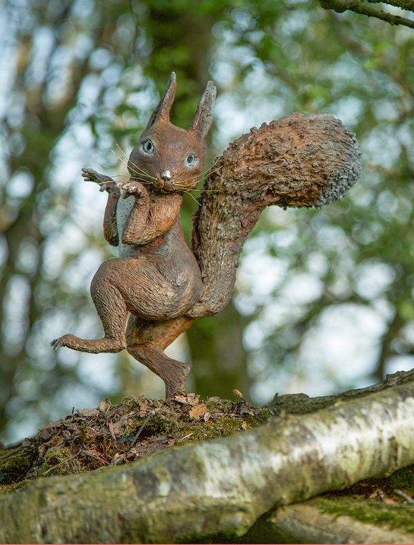 Squirrel Nutkin - Bronze Garden Sculpture