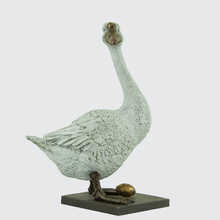 Aesop's Goose That Laid the Golden Egg - Miniature Bronze Sculpture Aesop's Goose That Laid the Golden Egg - Miniature Bronze Sculpture