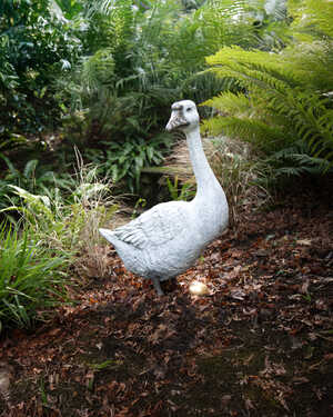 The goose that layid the golden eggs sculpture