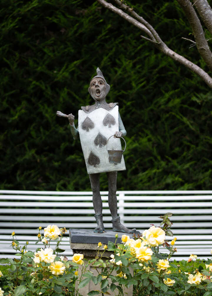 The Knave of Spades garden sculpture