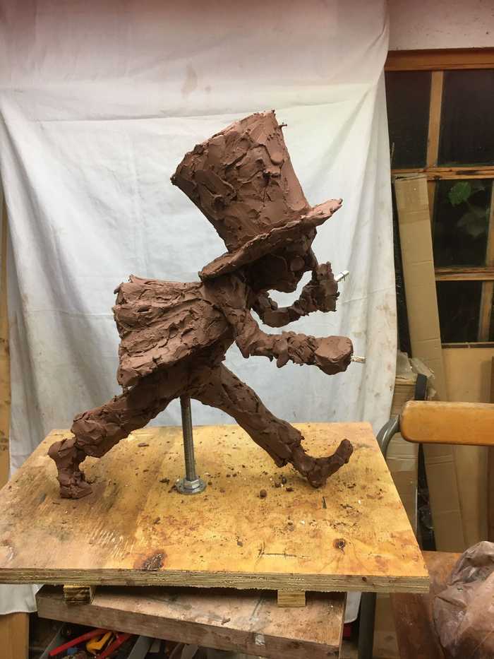 mad hatter water feature in progress