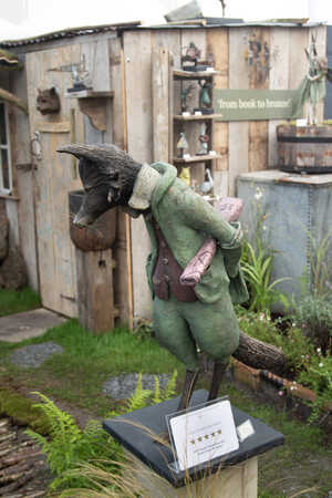 Mr. Tod garden scupture on display at RHS Chelsea Flower Show 2021