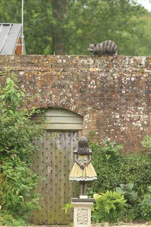 Alice and Cheshire Cat at Forde Abbey Alice and Cheshire Cat at Forde Abbey