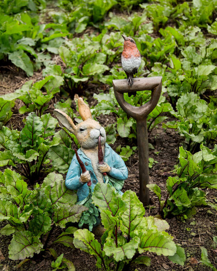 Peter Rabbit and Robin Sculptures