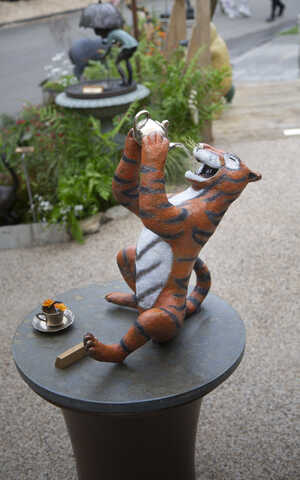 Tiger Who Came to Tea Bronze Water Feature at RHS Chelsea Flower Show