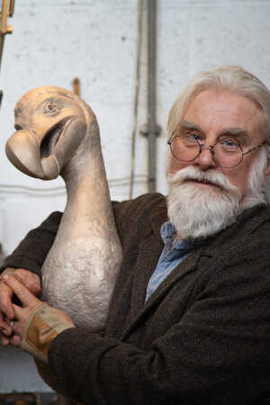 Robert Ellis sculptor at Robert James Workshop