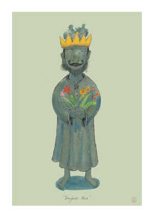barefoot king holding flowers barefoot king holding flowers
