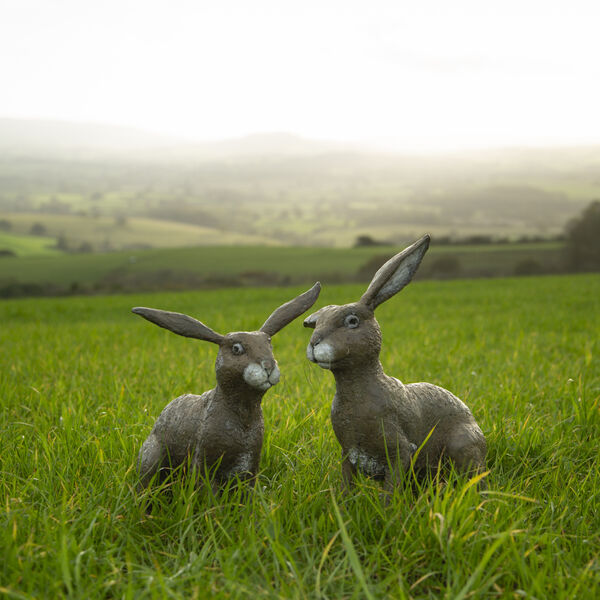 Clover & Hazel - Bronze Garden Sculpture