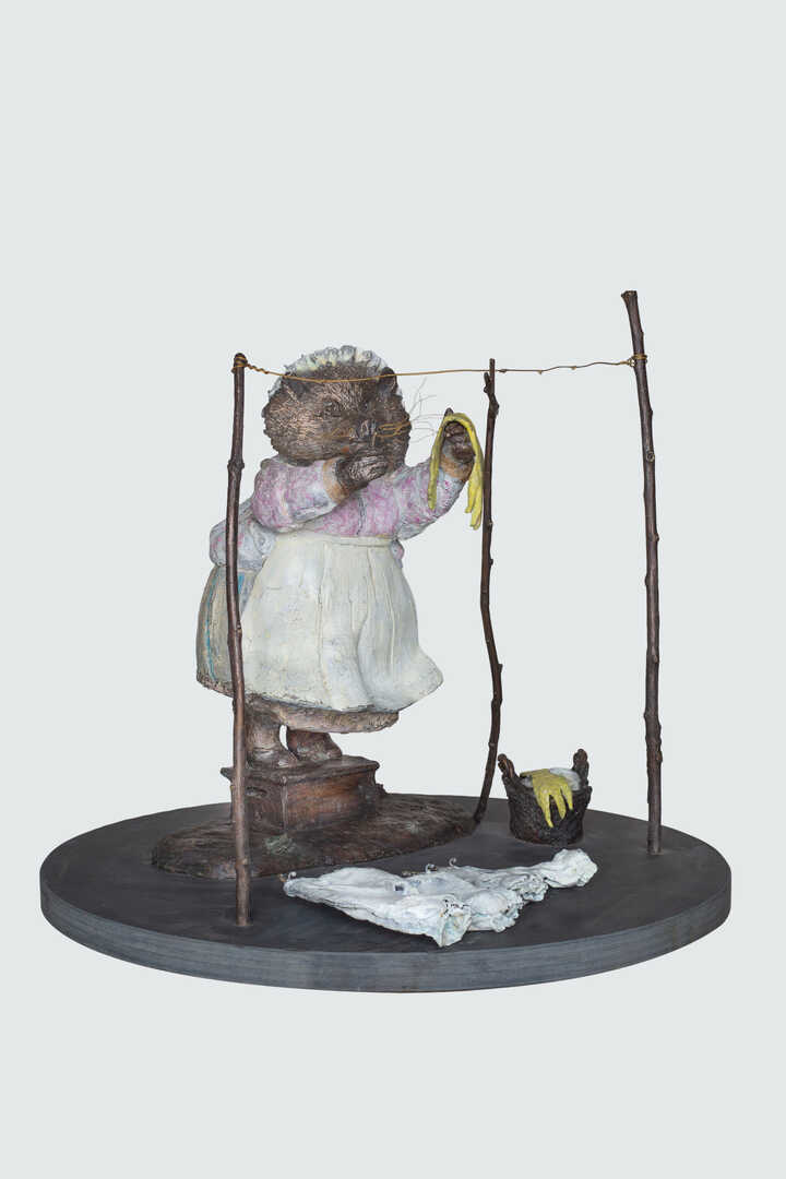 Mrs. Tiggy Winkle - Bronze Garden Sculpture