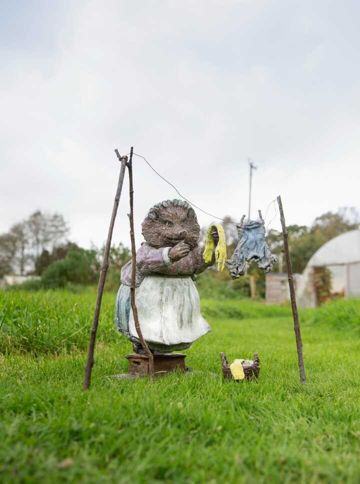 Mrs. Tiggy Winkle - Bronze Garden Sculpture