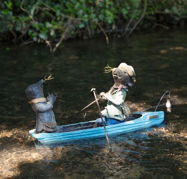 Ratty & Mole - Bronze Garden Sculpture