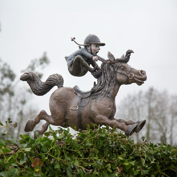 The Thelwell Pony & Rider - Bronze Garden Sculpture