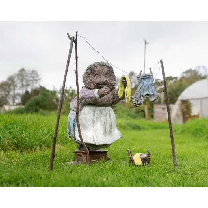 Jeremy Fisher sculpture during the patination stage