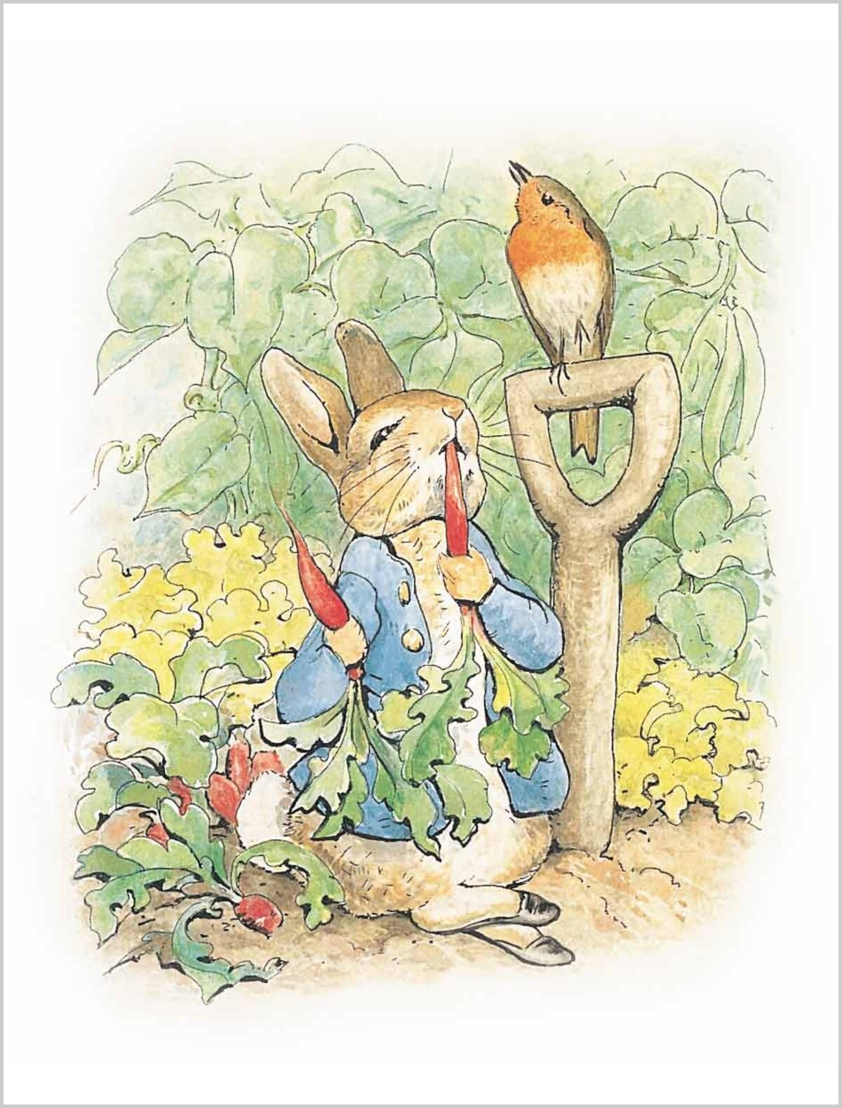 Radishes】 with Rabbit ピーターラビット　◆希少【Peter Peter YouTube - Kids for Cartoons | Recovery Radish - Rabbit 置物