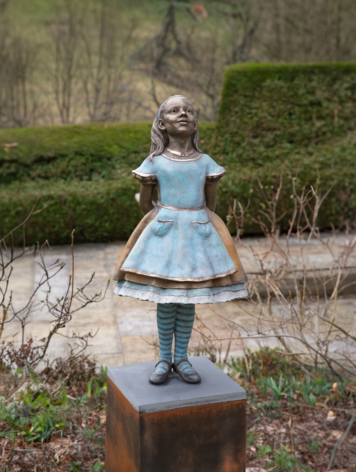 Alice Enchanted - Bronze Garden Sculpture