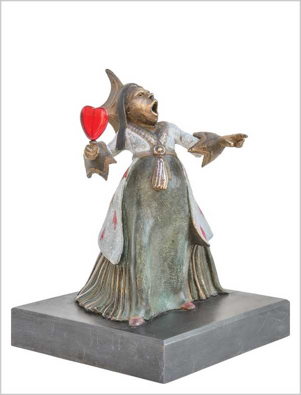 The Queen of Hearts - Miniature Bronze Sculpture